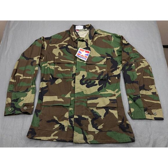 Propper Woodland Camo BDU Med Long 8415-01-084-1650 Coat US Military Army Ripsto - Picture 1 of 16